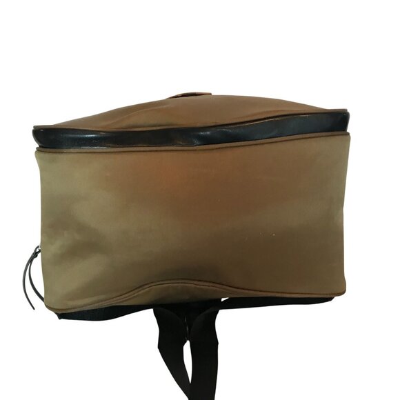 Versace Parfums Backpack Bronze Nylon Medusa Logo Top Handles 13" - Picture 9 of 14